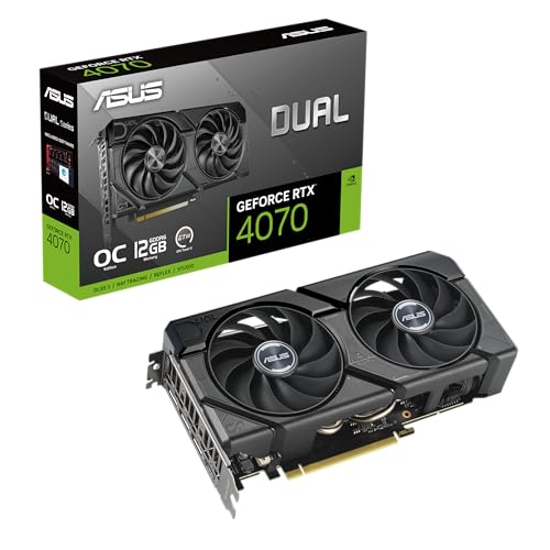 ASUS TUF Gaming NVIDIA GeForce RTX™ 4070 OC Edition Gaming Graphics Card (PCIe 4.0, 12GB GDDR6X, HDMI 2.1, DisplayPort 1.4a)