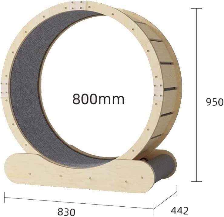 Cat Exercise Wheel Wooden Cat Wheel Exerciser Large Cat Exercise Wheel Pet Treadmill Toys Pet Running Machine for Pet Loss Weight and Daily Exercise for Cats Movement Wheel