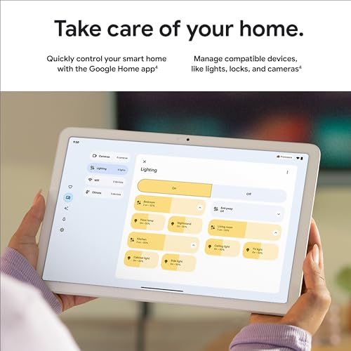 Google Pixel Tablet with Charging Speaker Dock - Android Tablet with 11-Inch Screen, Smart Home Controls, and Long-Lasting Battery - Porcelain/Porcelain - 128 GB