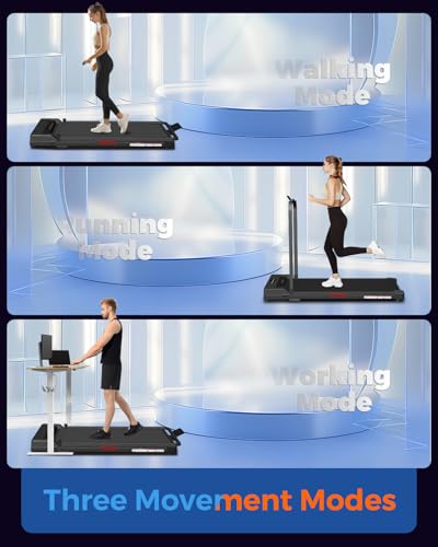 Portable Foldable Treadmills for Home, Small Folding Treadmill for Home Office with 300 LBS Capacity, Walking Running Exercise Electric Compact Treadmill with LED Display