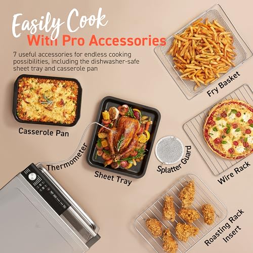 COSORI 13-In-1 26-Quart Ceramic Toaster Oven Air Fryer Ceramic Dropdown Door countertop oven