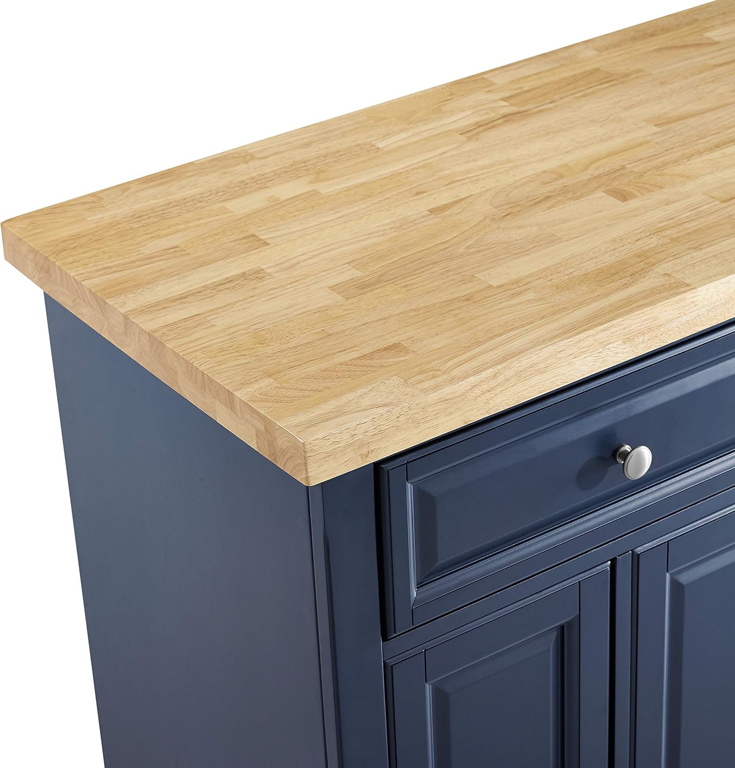 Crosley Furniture Madison Kitchen Island with Butcher Block Top, Navy