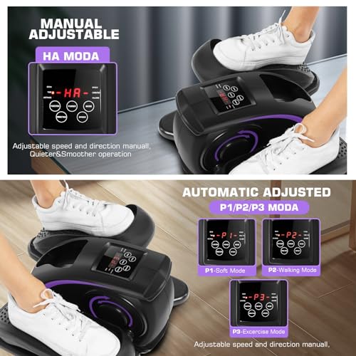 ANCHEER Under Desk Elliptical Machine, Electric Seated Pedal Exerciser, Mini Elliptical Machines for Seniors, LCD Display Monitor, Remote Control, Leg Exerciser for Home
