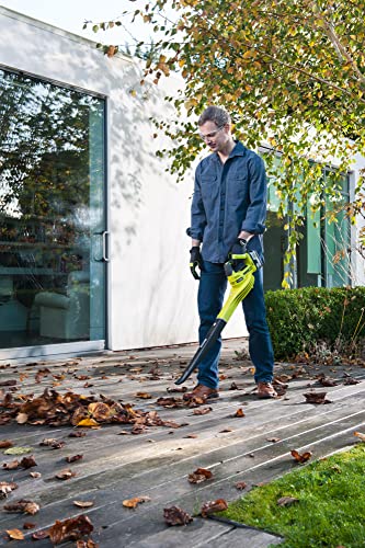 Ryobi OBL1820S ONE+ Cordless Blower, Air Speed (Zero Tool), 241 km/h, 18 V, Hyper Green and Grey