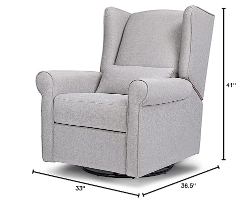 DaVinci Hayden Recliner and Swivel Glider in Shadow Grey, Greenguard Gold & CertiPUR-US Certified