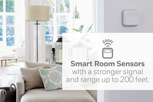 Honeywell Home T9 WiFi Smart Thermostat, Smart Room Sensor Ready, Touchscreen Display, Alexa and Google Assist White