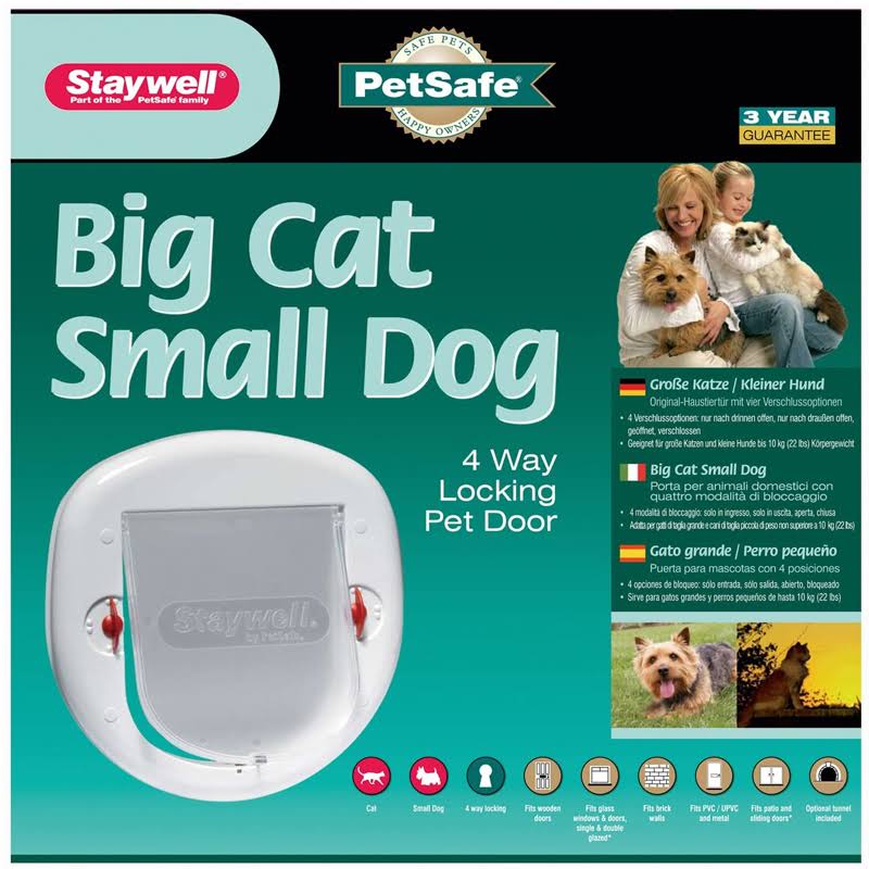 Staywell Big Cat/Small Dog Pet Door - White