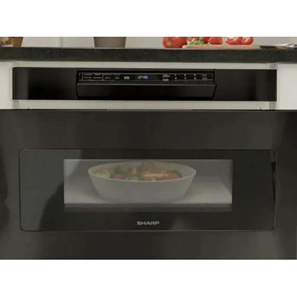 Sharp 24" 1.2 cu. ft. 950W Microwave Drawer Oven, Black Stainless Steel (SMD2470AH) - (Open Box)
