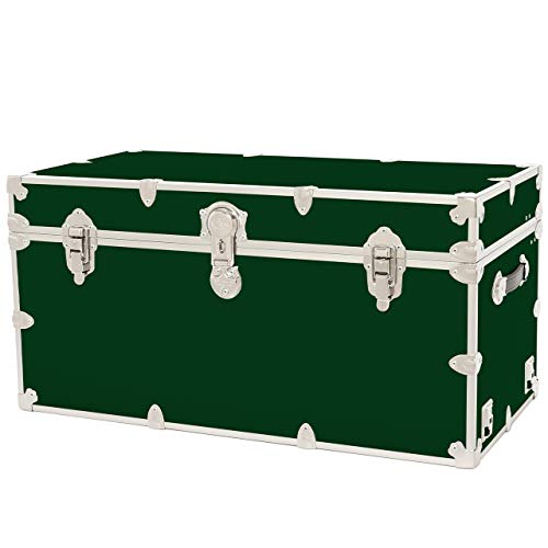 Rhino Trunk & Case XXL Leather Embossed Vinyl Trunk with Removable Wheels, College, Home & Office Storage 36"x18"x18" (Purple)