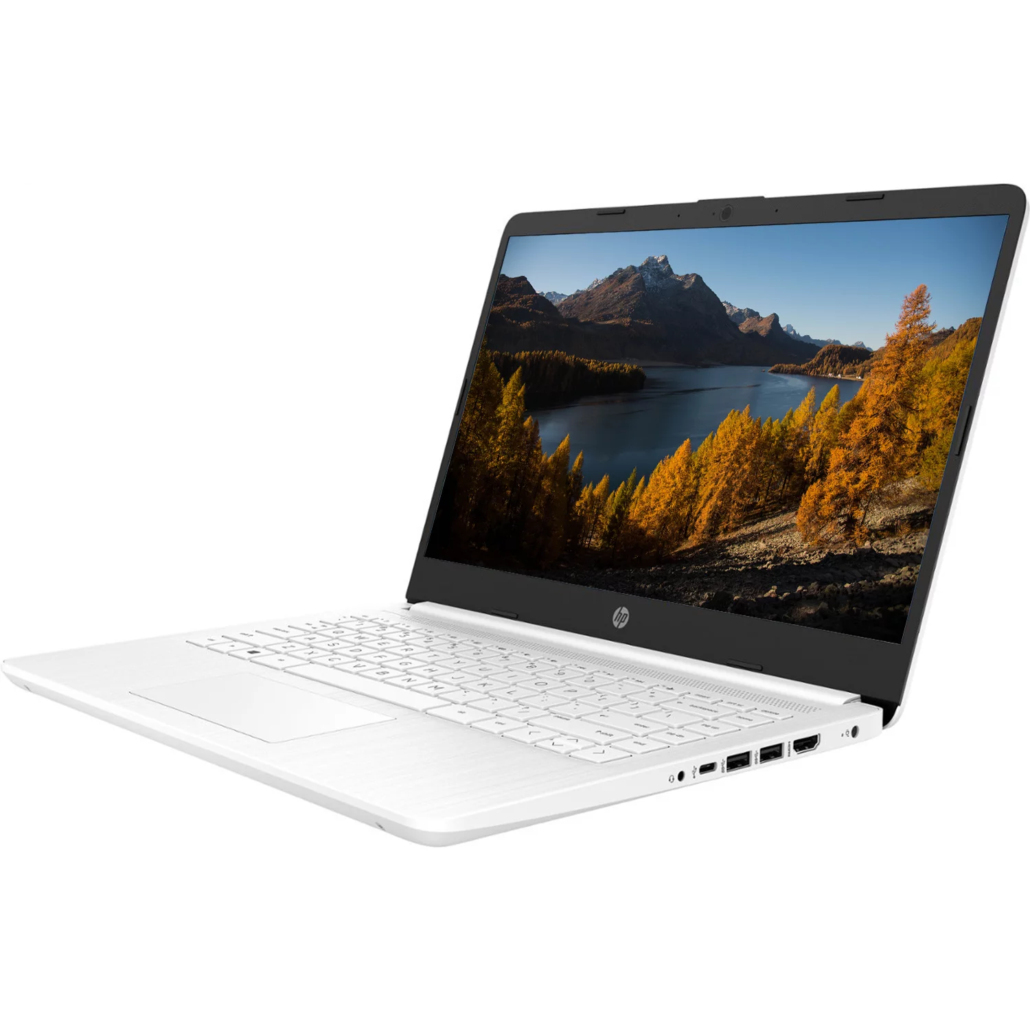 HP Essential Laptop, 14" HD Display, Intel Celeron N4120, 4GB RAM, 64GB eMMC, 1 Year Office 365, Webcam, SD Card Reader, HDMI, Wi-Fi, Windows 11 Home, White