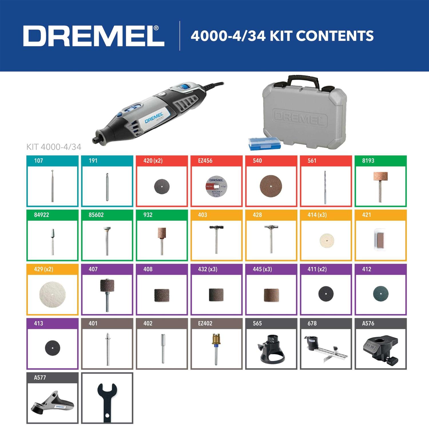Dremel 4000-4/34 Variable Speed Rotary Tool Kit