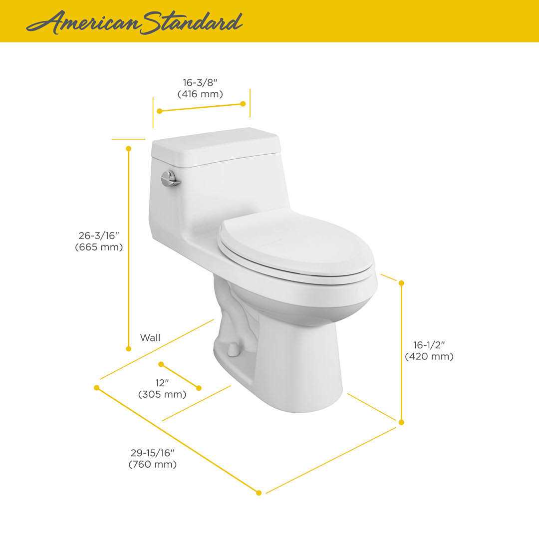 American Standard 2961A104SC.020 Colony 1.28 GPF Elongated One Piece Toilet - Shop Hardware Tools Online Store