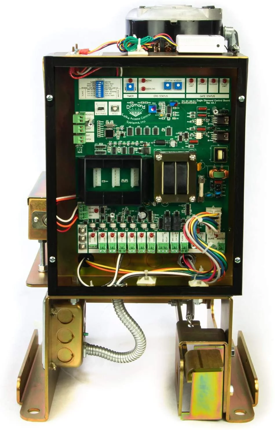 Eagle-1000 FR 1/2 HP Slide Gate Operator Motor with 2 Remotes, 1 Receiver, and Photo Eye Monitor