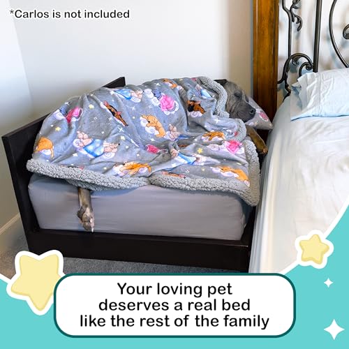 FRAME ONLY Bedside Pet Bed Pet Cosleeper, Dog Bed Extension Attached to Human Bed, Platform Dog Bed, Raised Dog Bed Co Sleeper, Tall Dog Bed, Wooden Dog Bed, Dog Bassinet (Med Profile)