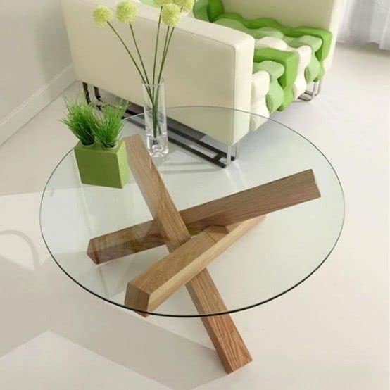 39" Inch Round Glass Table Top 1/2" Thick Tempered Beveled Edge by Fab Glass and Mirror