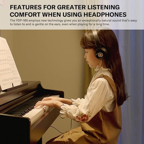 Yamaha Arius, 88-Key Weighted Action Digital Beginner and Intermediate Players, Dynamic Response, Grand Piano Sound, 3-Pedal Unit, Upright Design, Bench Included, Dark Rosewood (YDP105R)