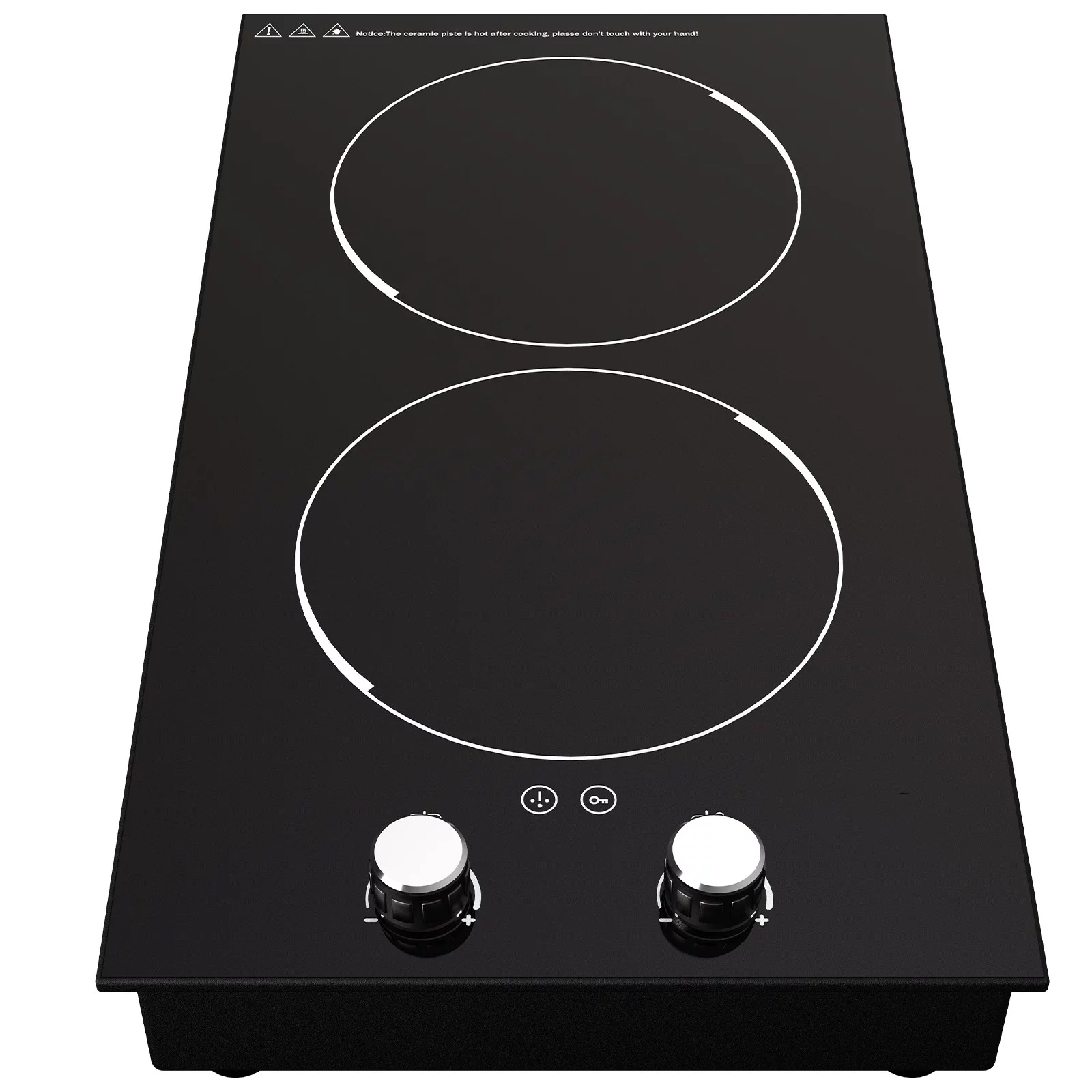 BENTISM Electric Induction Cooktop Built-in Stove Top 11in 2 Burners 120V