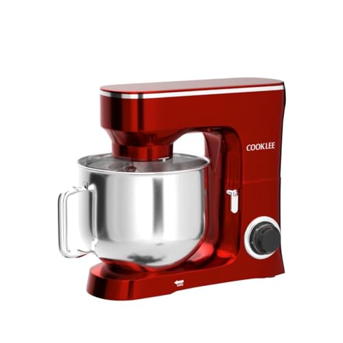 COOKLEE Stand Mixer, 9.5 Qt. 660W Electric Kitchen Mixer with Dishwasher-Safe Dough Hooks, Flat Beaters, Wire Whip & Pouring Shield Attachments for Most Home Cooks, Silver