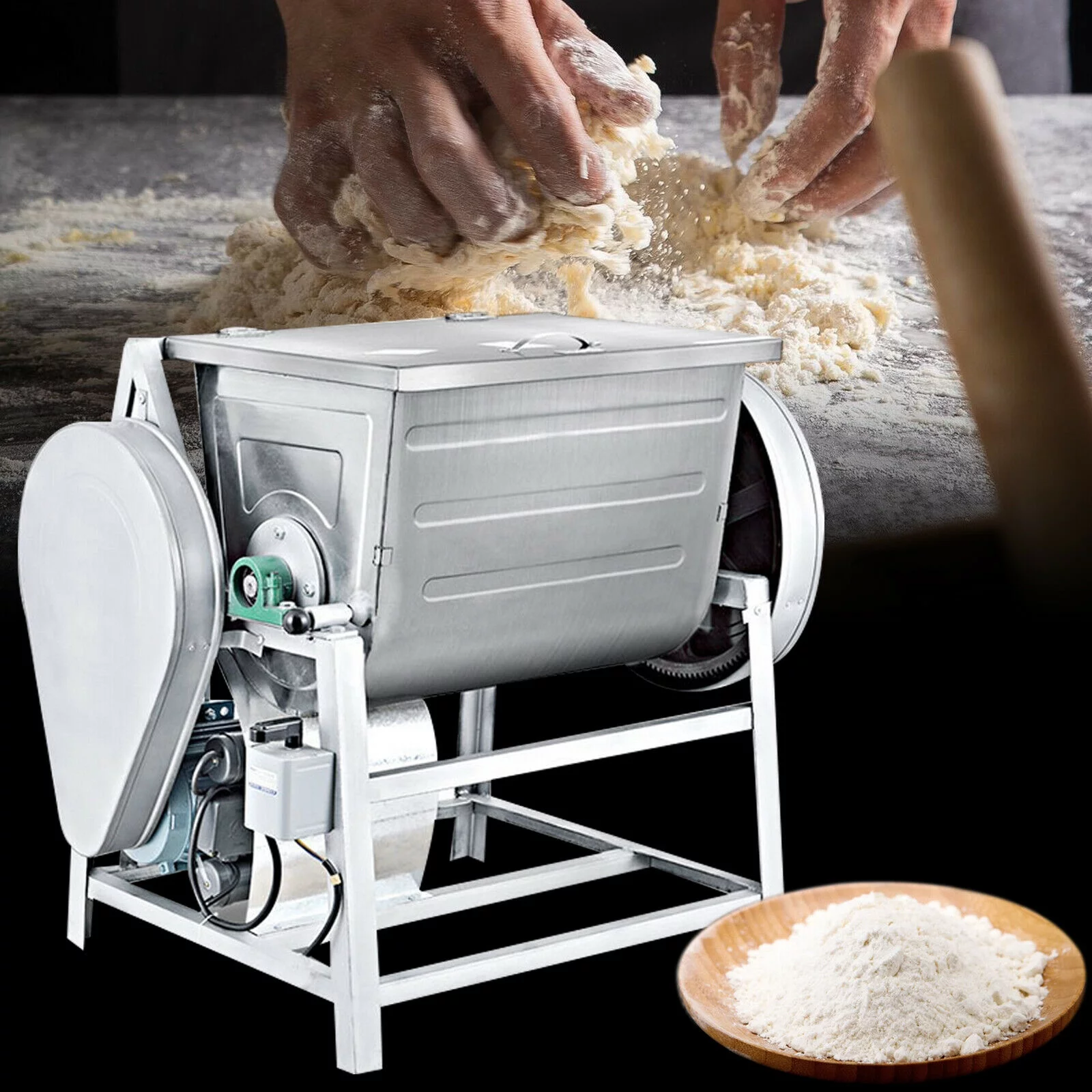 30QT Commercial 110V Electric Dough Mixer Mixing Machine Kitchen Food Equipment