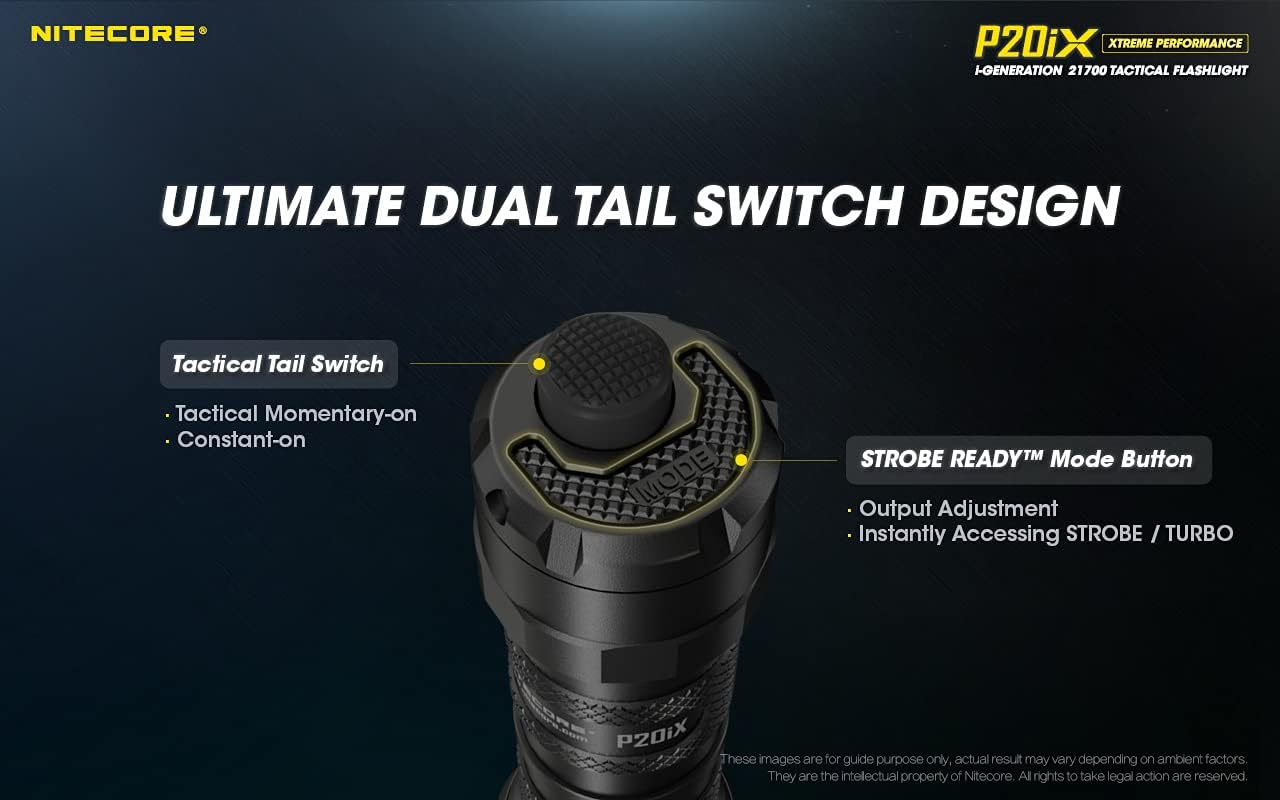NITECORE P20iX 4000 Lumen USB-C Rechargeable Tactical Flashlight with LumenTac Battery Organizer