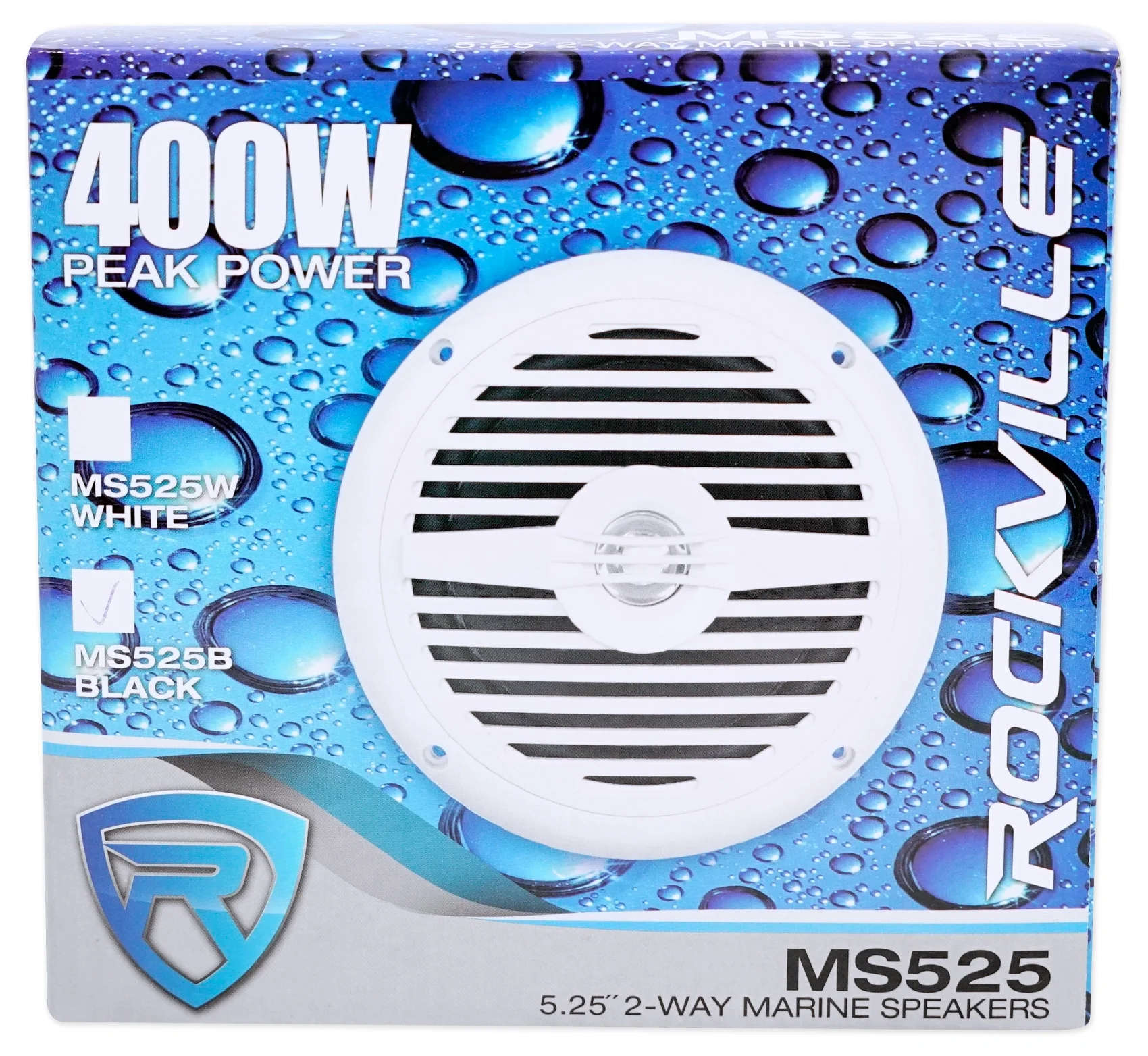 (2) Rockville 5.25" 360° Swivel Black Aluminum Surface Mount Boat Speakers