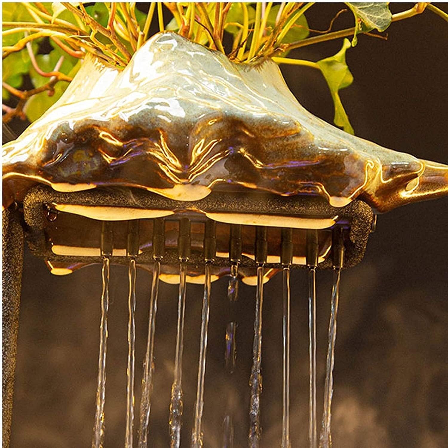 Tabletop Fountain Creative Water Fountain Landscape Lucky Furnishings Home Office Desktop Accessories Opening Moving Gift Humidifier Tabletop Fountains Desktop Fountain (Color : D)