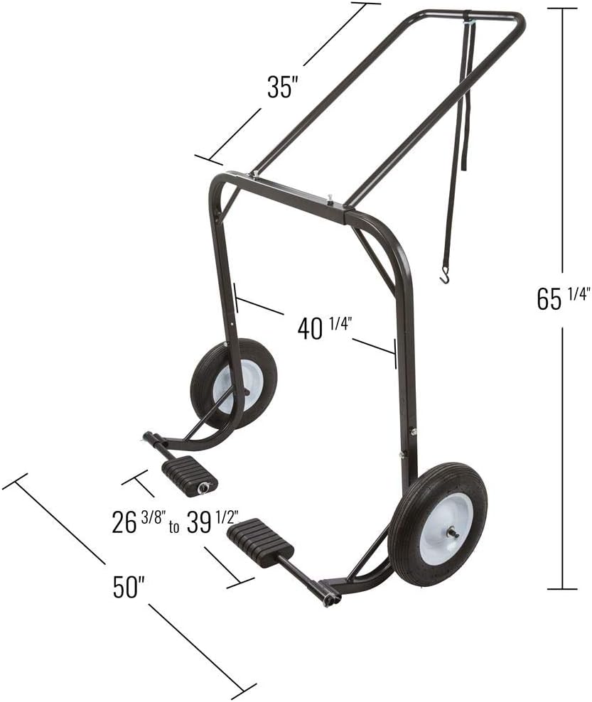 Black Ice SNO-1509 Snowmobile Dolly Cart, Hoist & Lift with Large Pneumatic Wheels