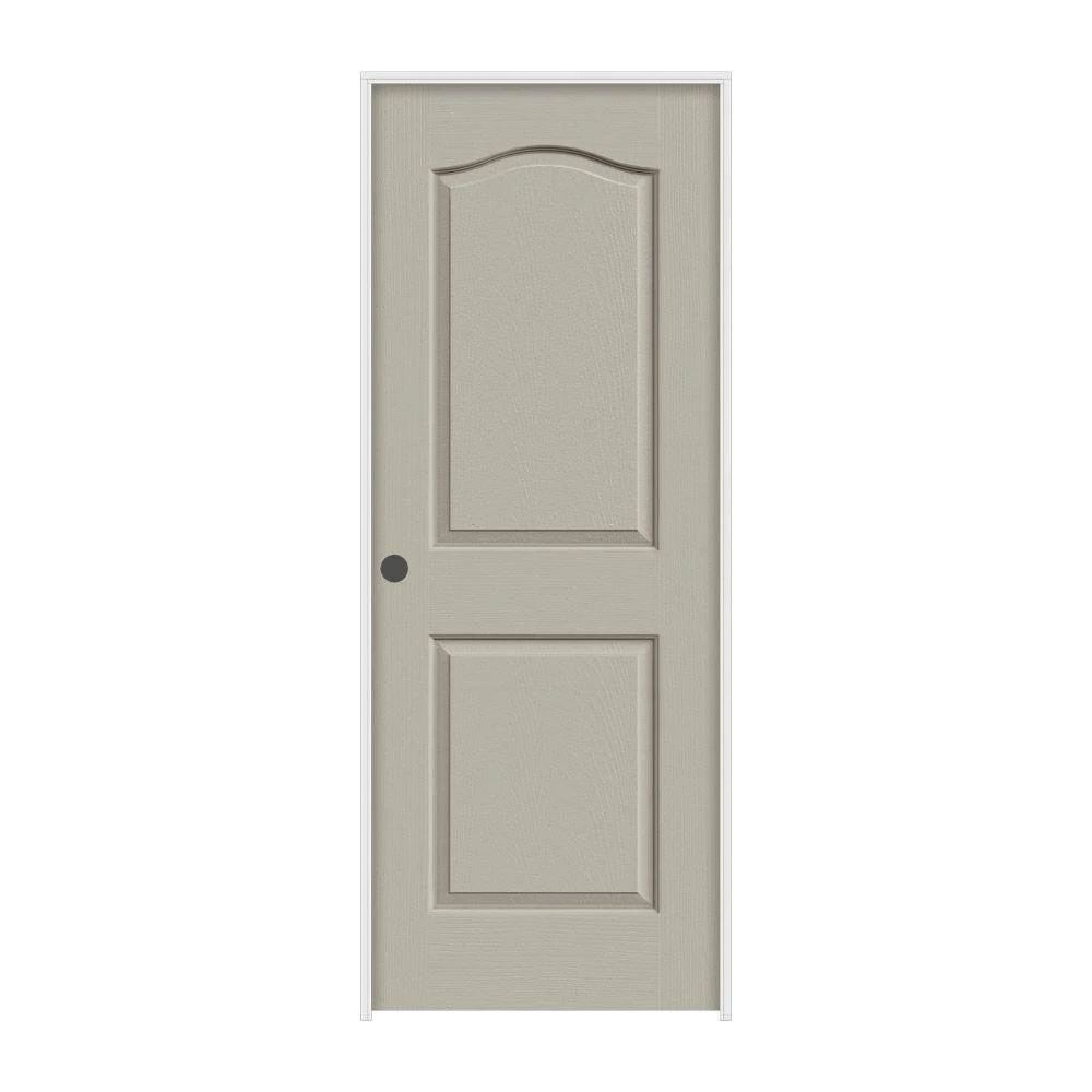 JELD-WEN 32 in. x 80 in. Camden Desert Sand Painted Right-Hand Textured Molded Composite MDF Single Prehung Interior Door