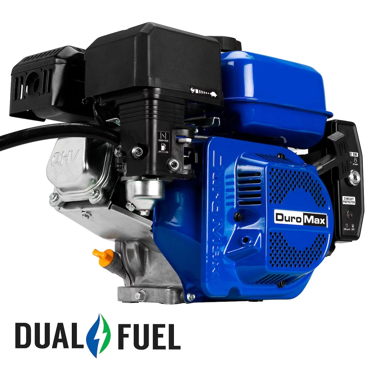 DuroMax XP7HPX 212cc 0.75in. Shaft Recoil Electric Start Horizontal Dual Fuel Engine