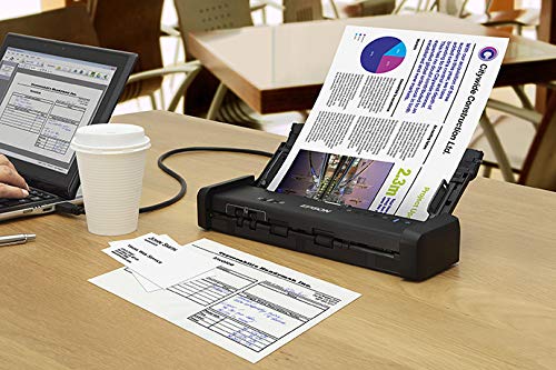 Epson - Workforce ES-C320W - Wireless Compact Desktop Document Scanner - 2-Sided Scanning and Auto Document Feeder - Paper and Card Scanner - Black