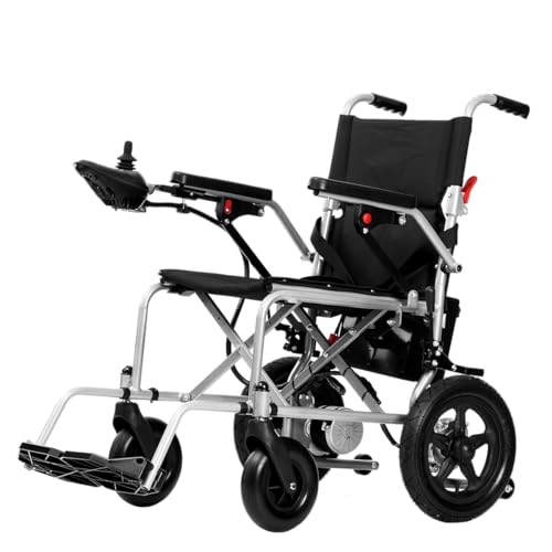 Rubicon DX03- Lightweight (Only 40lbs) Foldable Electric Wheelchair for Seniors - 12 mi Long Cruise Range with 500W Powerful Motor - Airline Approved with Detachable Battery (Model6)