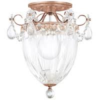 Schonbek 1242-23S Bagatelle 3 Light 11 inch Crystal Semi-Flush Mount in Etruscan Gold with Clear Crystal from Swarovski