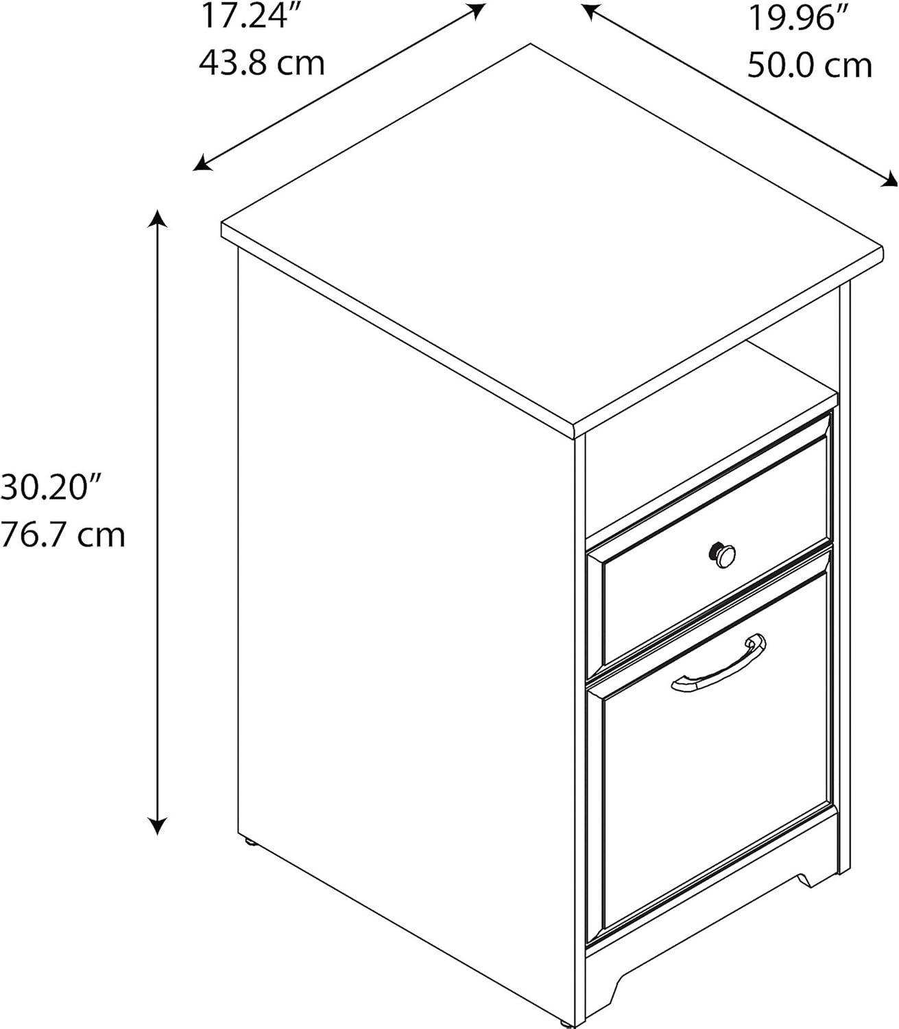 Bush Furniture Cabot 2 Drawer File Cabinet, Harvest Cherry