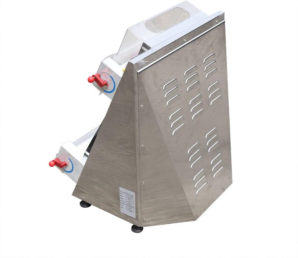 Pizza Dough Roller Sheeter,370W 3-15 inchs Commercial Pizza Maker Pizza Dough Press Machine Forming Roller Sheeter Noodle Pasta Rounding Machine for Pasta Maker, Pizza, Noodle and Bread Equipment