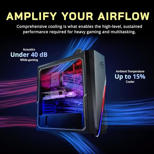 Asus 2022 ROG Gaming Desktop, Intel Core i7-12700F Processor, 32GB DDR4 RAM, 1TB PCIe SSD + 1TB HDD, NVIDIA GeForce RTX 3060 12G, Win 11 Pro, Black, 32GB USB Card