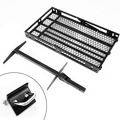 IRONMAX Hitch Cargo Carrier with Ramp, Heavy Duty Folding Mobility Scooter Wheelchair Hitch-Mounted Carrier for Car, Truck, SUV, RV, 500LBS Weight Capacity