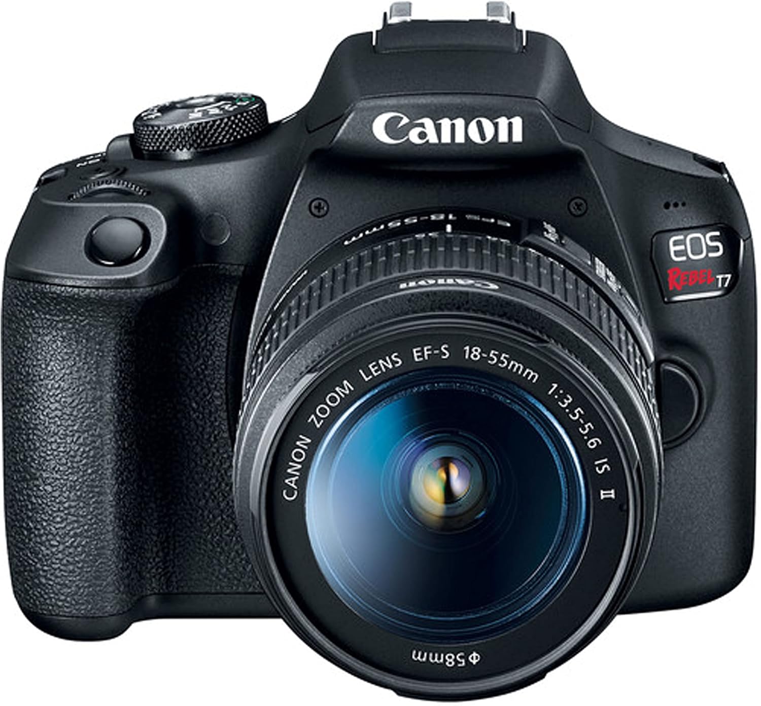 Canon EOS Rebel T7 DSLR Camera w/EF-S 18-55mm F/3.5-5.6 is II Zoom Lens + 64GB Memory, Case, Gripster Tripodpod, and More (26pc Bundle) (Renewed)