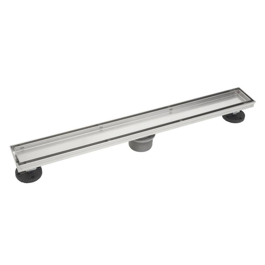 Bu0026K 24-in Tile Insert Frame Rectangle Stainless Steel Linear Shower Drain 133-008T01