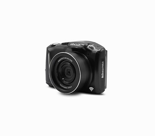 Minolta 64 Mega Pixels Digital Camera with 4K Video 60 FPS & WiFi, Black