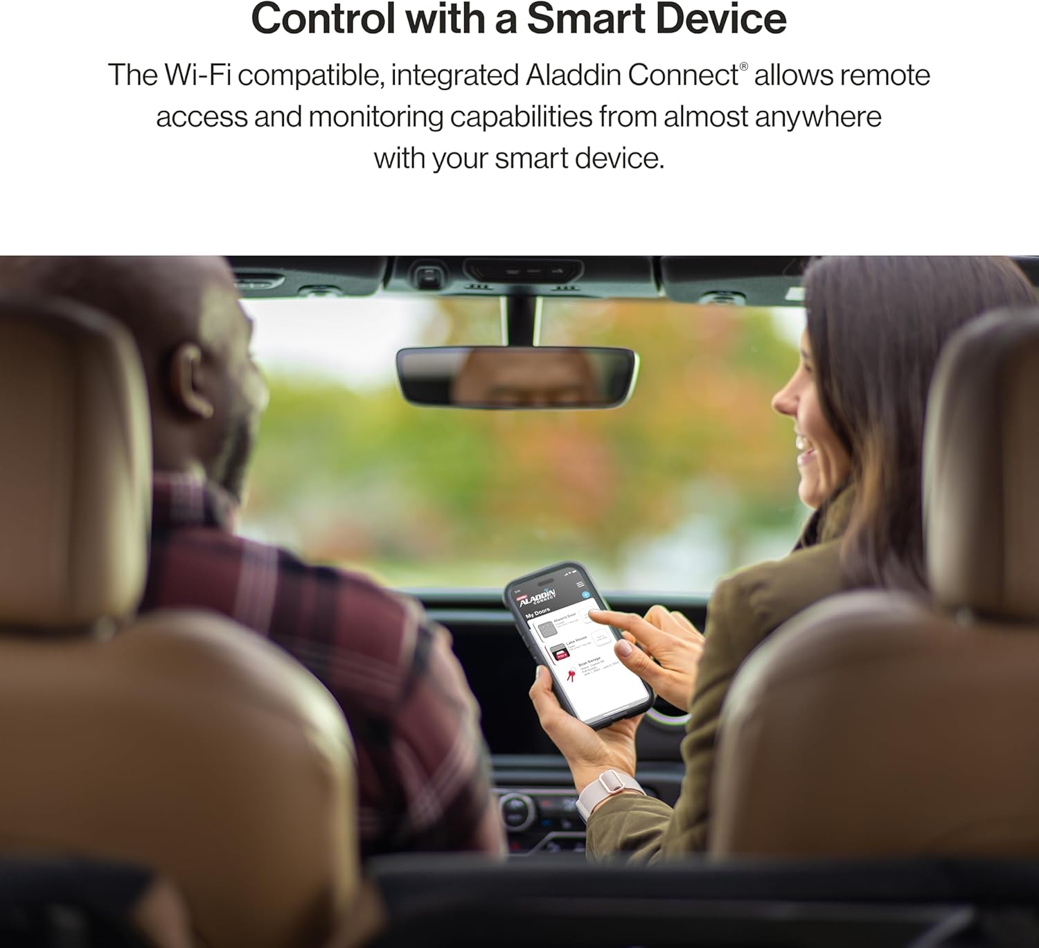 Genie 7155-TKV Smart Garage Door Opener StealthDrive Connect - Ultra Quiet opener, WiFi, Battery Backup - Works with Alexa & Google Home,Black/White