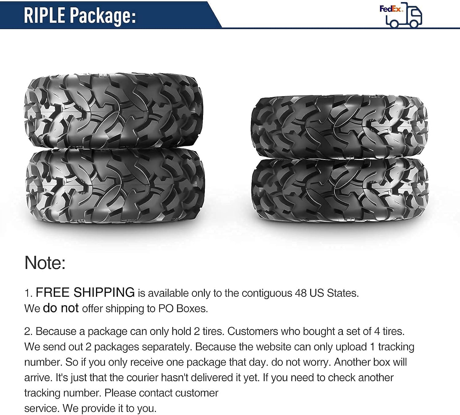 Set of 4 OBOR RIPLE ATV UTV Tires 25x8R12 Front & 25x10R12 Rear, 6PR Professional GNCC Racing Tires, 25x8-12 & 25x10-12 All-Terrain Radial Utility ATV Mud Off-Road Tires