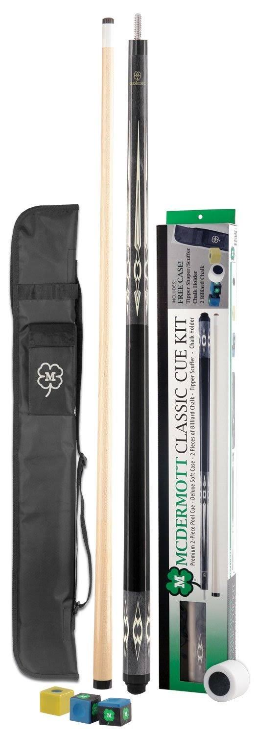 McDermott Classic Pool Cue Kit (Dark Gray, 18oz)