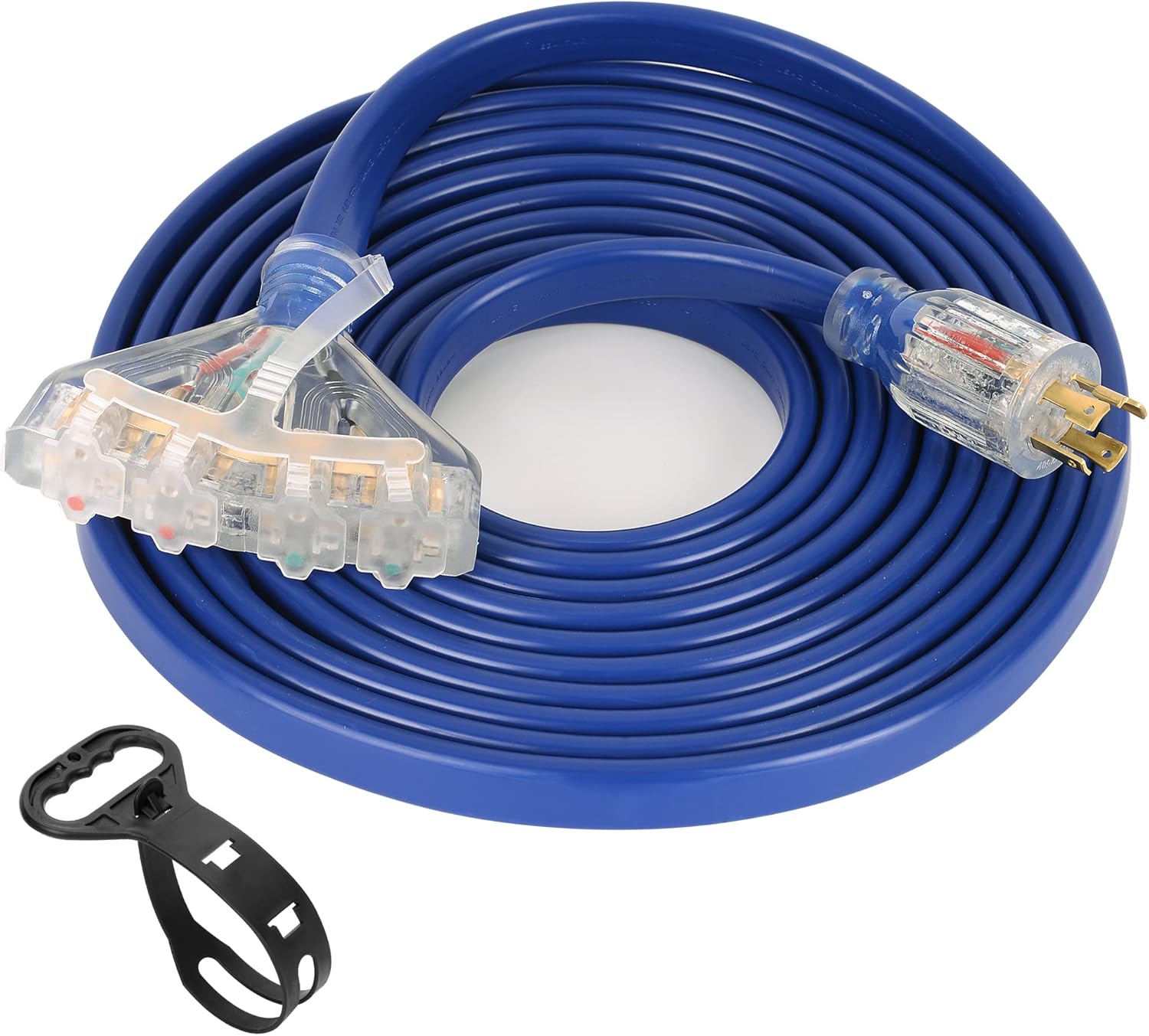 25-Foot 30-Amp 125/250-Volt Fan-Style Generator Extension Cord (L14-30P to Four 5-20R) Pack of 2