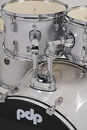 Pacific Drums Center Stage Complete Drumkit, 5 Drum Set, Iridescent Black Sparkle, 7x10, 8x12, 14x16 Floor, 16x22 Kick, 5x14 Snare (PDCE2215KTIB)