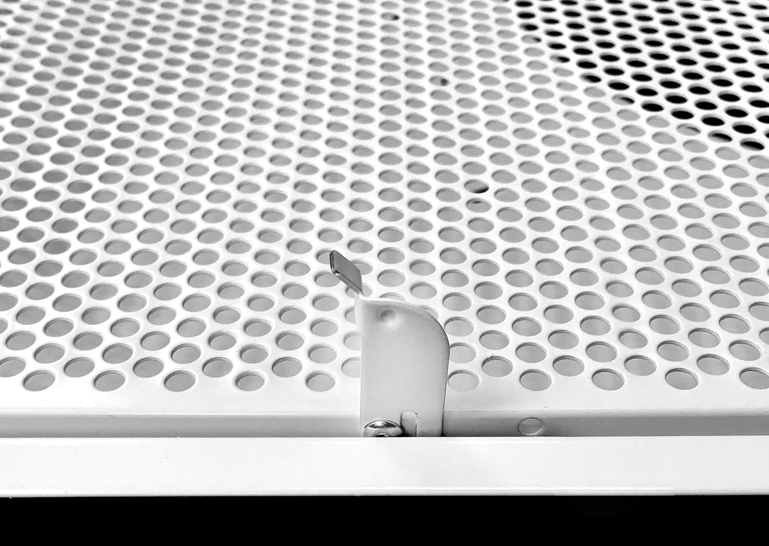 24 x 24 T-Bar Drop Ceiling Perforated Return Grill - Metal Back Casing - with 12 Collar