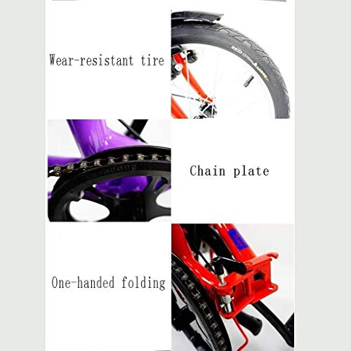 16 inch Portable Folding Bicycle Child Adult Men and Women Students Lightweight Folding Bicycle Leisure Bicycle