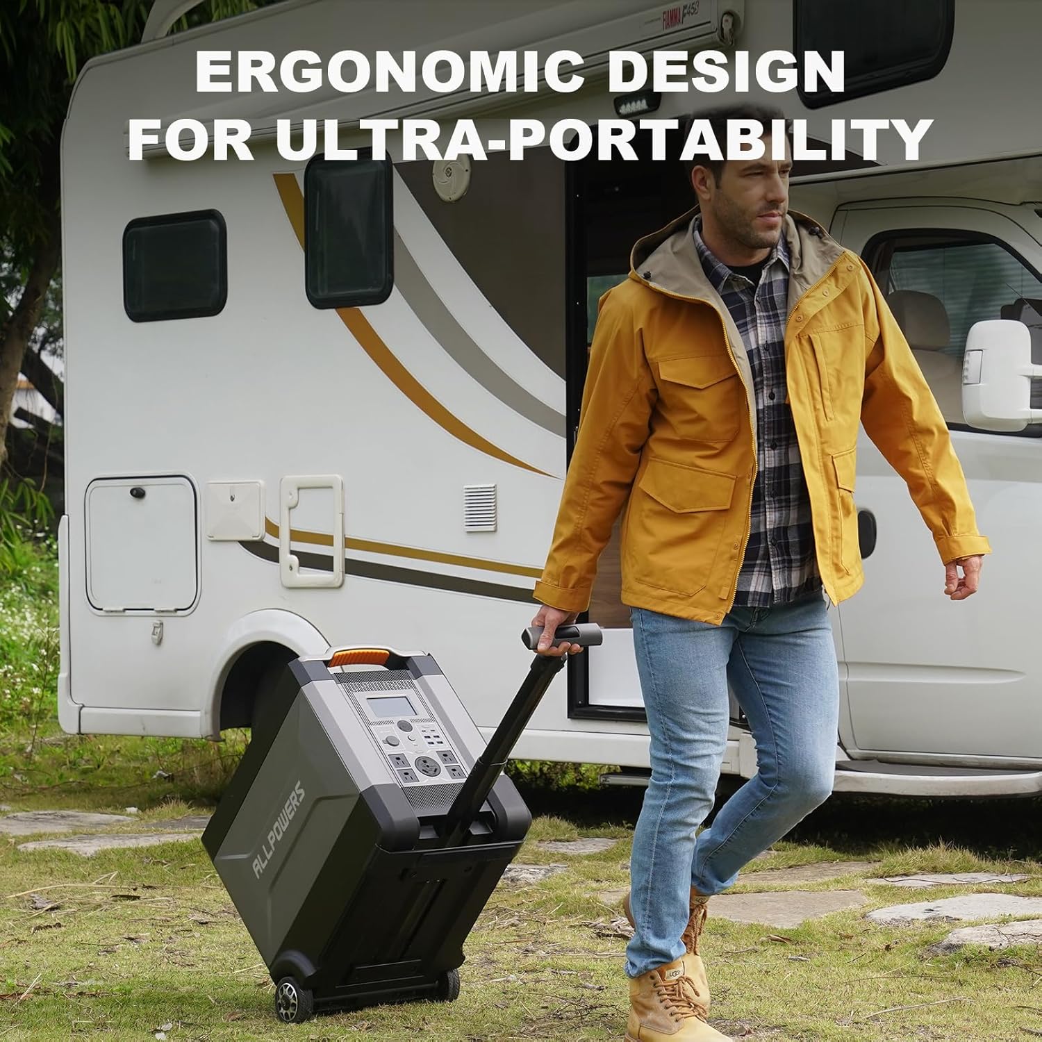 ALLPOWERS R4000 Portable Power Station, 3456Wh LiFePO4 Portable Home Battery, Huge 3600W AC Output x5, 1.2H Fast Charge, UPS Solar Generator For Home Use RV Travel Outdoor Camping