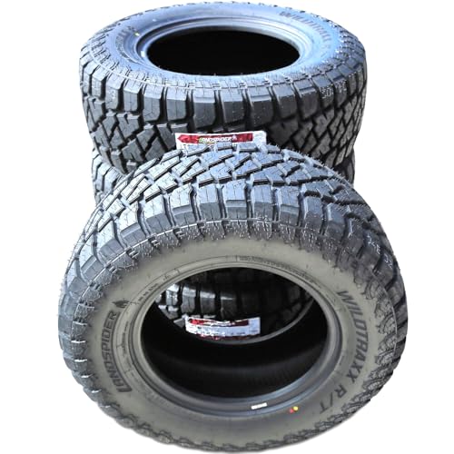 Wildtraxx R/T All-Terrain Mud Off-Road Light Truck Radial Tire-35X12.50R20LT 35X12.50X20 35X12.50-20 126R Load Range F LRF 12-Ply BSW Black Side Wall