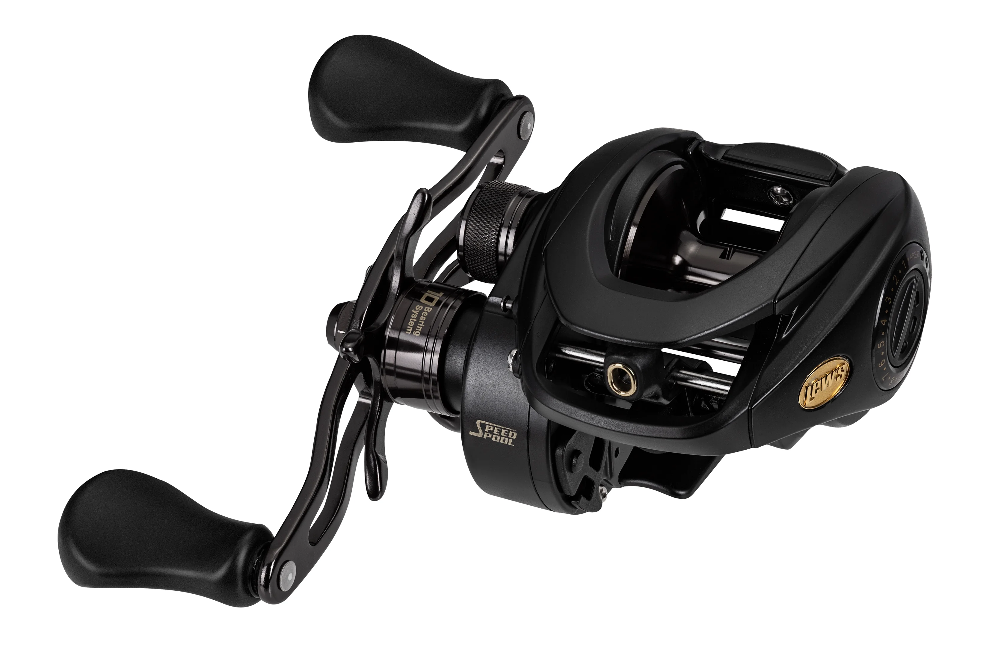 Lew's BB1 Pro Baitcast Fishing Reel, Right-Hand Retrieve, 8.3:1 Gear Ratio, 10 Bearing System with Stainless Steel Double Shielded Ball Bearings, Black