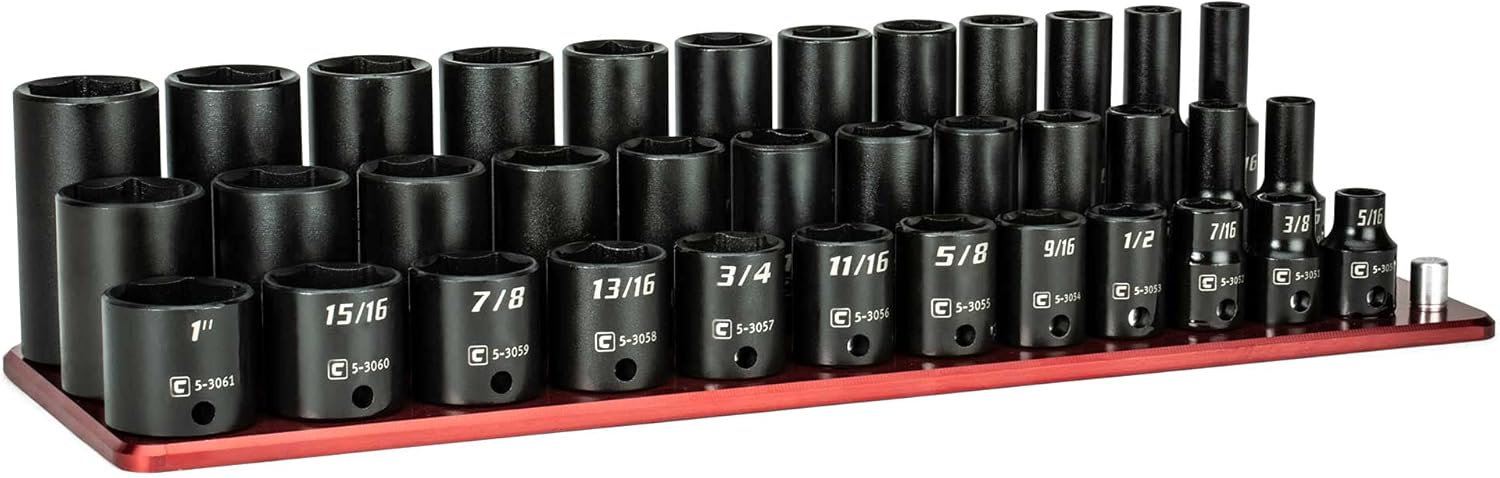 Capri Tools 3/8-Inch Drive Master Impact Socket Set with Adapters and Extensions, Premium Chrome Molybdenum Steel, 48-Piece